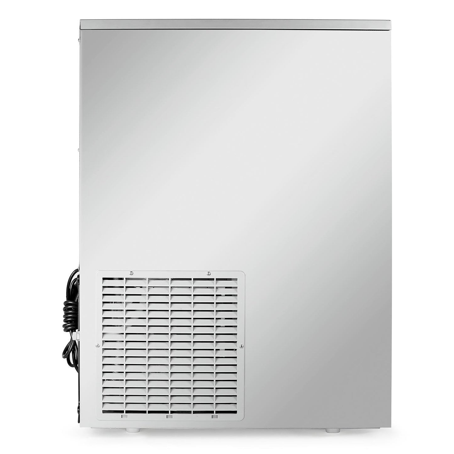 Klarstein Powericer Profi-Eiswürfelmaschine - Eiswürfelbereiter, Ice Maker, LED, geschmacksneutrale Auskleidung, sehr leise, Edelstahl, 10 kg Lagerfach, 260 W, 50 kg / 24 h, silber
